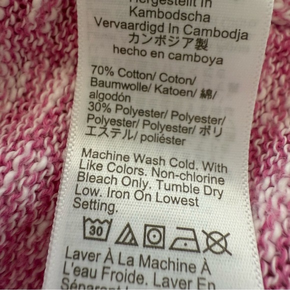 J. Crew Factory Pink White Heathered Crew Neck  Sweater size Medium - Picture 8 of 10